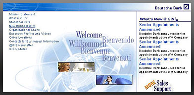 Deutsche Bank GIS Intranet